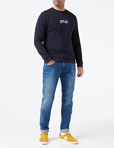 REPLAY M6115B.000.21842 Sudadera, 576 Midnight Blue, XL para Hombre