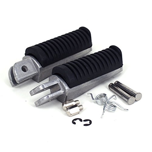 Reposapies Moto Estriberas Moto Estriberas Motocicleta delantera pie clavijas rests pedales para Yamaha TDR125R FZ6 Fazer FZR600 SP XJ600 N S desviación YZF 600 R6