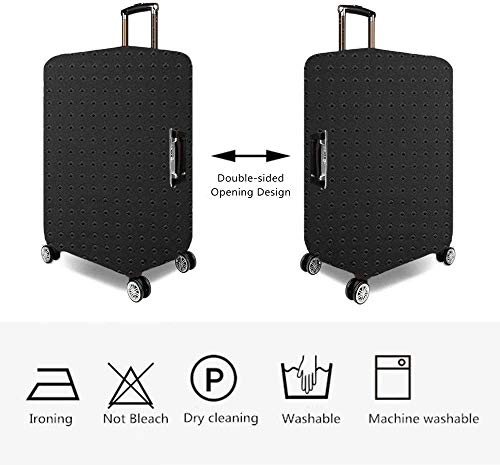 Resistente al Agua Print Trolley Case Funda Protectora para 31/32 Maleta de Equipaje Lavable Maleta de Viaje XL Negro