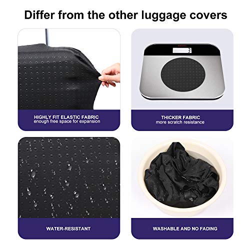 Resistente al Agua Print Trolley Case Funda Protectora para 31/32 Maleta de Equipaje Lavable Maleta de Viaje XL Negro