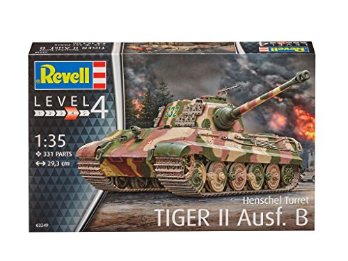 Revell- Tiger II Ausf. B (Henschel Turr) Maqueta Tanque de Guerra, 12+ Años, Multicolor (03249)