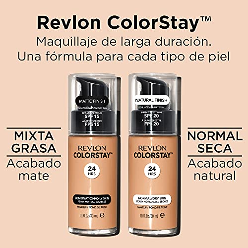 Revlon ColorStay Base de Maquillaje piel mixta/grasa FPS15 30ml, #220 Natural Beige