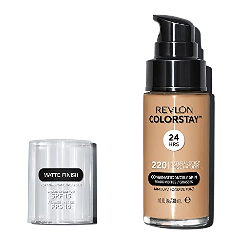 Revlon ColorStay Base de Maquillaje piel mixta/grasa FPS15 30ml, #220 Natural Beige