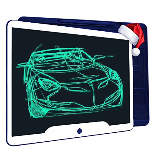 Richgv Tableta de Escritura LCD 15 Pulgadas, Tableta Grafica Talla Grande, Pizarra Digital, Pizarra magnética para niños y Adultos (Azul)