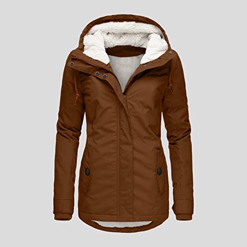 riou Abrigo Mujer Invierno Rebajas Chaqueta Moda Informal Suéter Talla Grande Camisa de Manga Larga Deportivos Cálido Outerwear al Aire Libre Slim Fit Chaquetas