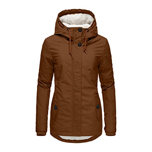 riou Abrigo Mujer Invierno Rebajas Chaqueta Moda Informal Suéter Talla Grande Camisa de Manga Larga Deportivos Cálido Outerwear al Aire Libre Slim Fit Chaquetas