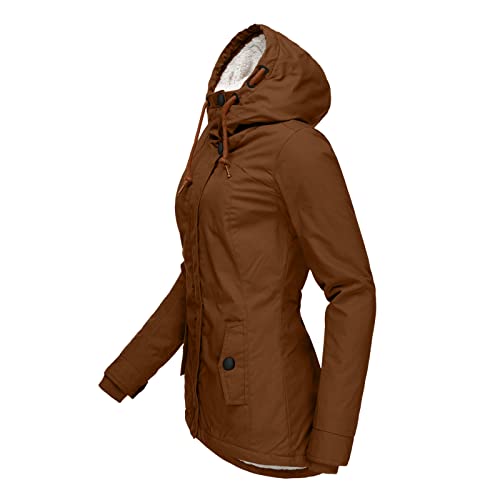 riou Abrigo Mujer Invierno Rebajas Chaqueta Moda Informal Suéter Talla Grande Camisa de Manga Larga Deportivos Cálido Outerwear al Aire Libre Slim Fit Chaquetas