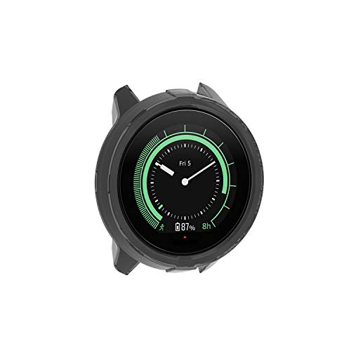 RLTech Funda para Suunto 9, Ultra Delgada Media-Cubierta Silicone Anti-Rasguños Case Cover para Suunto 9/Suunto 9 Baro/Suunto 9 Spartan Sport Wrist HR Baro, Negro