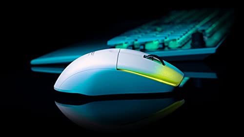 ROCCAT Ratón inalámbrico ergonómico para juegos de alto rendimiento Kone Pro Air, blanco