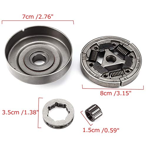 Rodamiento de Tambor de Embrague de piñón de Cadena 3 / 8inch-7Rim Ajuste para STIHL MS361 044 046 MS440 MS460 MADRADA SHUPLAW SHUPL DERMING Dump