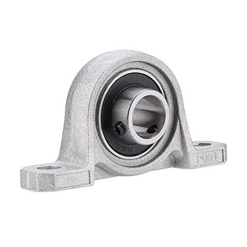 Rodamientos con Soporte, Rodamiento de bloque de almohada, 12 mm KP001 Aleación de zinc Diámetro interior de la brida del rodamiento de bolas Autoajuste automático Soporte montado en el centro