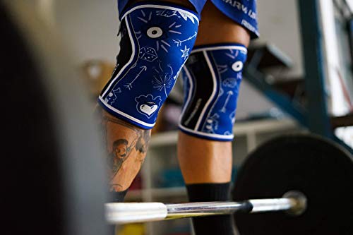 Rodilleras BANBROKEN (2 unds) - 5mm Knee Sleeves - Gimnasio, Deporte Funcional, CrossTrain, Levantamiento de Pesas, Running y Otros Deportes. 1 PAR - Unisex. (Azul, Small)