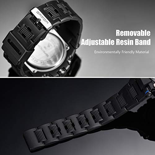 RORIOS Relojes Deportivos para Hombre Resistente al Agua Digital Militares Relojes Multifuncional Militar Reloj para Hombre
