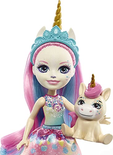 Royal Enchantimals Pack 5 muñecos con mascota, ropa de gala y accesorios de juguete, regalo para niñas y niños +4 años (Mattel HCJ18)