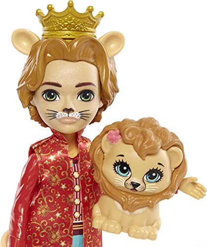 Royal Enchantimals Pack 5 muñecos con mascota, ropa de gala y accesorios de juguete, regalo para niñas y niños +4 años (Mattel HCJ18)