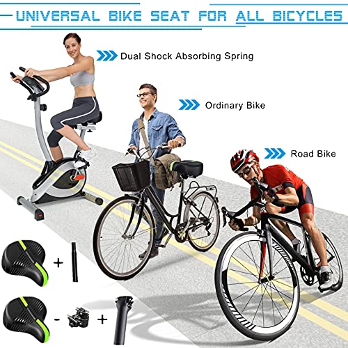 Rscolila Sillín de bicicleta extra grande cómodo para hombre y mujer, resistente al agua diseño universal, asiento espuma viscoelástica suave ciudad, estática, montaña