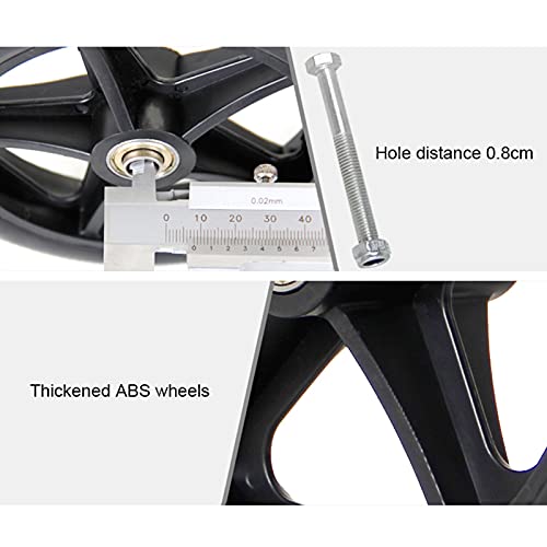 Rueda delantera de la silla de ruedas de 6 pulgadas / 7 pulgadas / de 8 pulgadas PAVO C neumáticos sólidos, antideslizantes resistentes al desgaste, con tornillo, color: gris / negro, par (2)