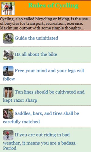 Rules of Cycling