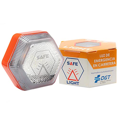 Safe Light Mini luz de Emergencia - Señal v16 homologada DGT, Recargable hasta 4 Horas de autonomia, tamaño Mini