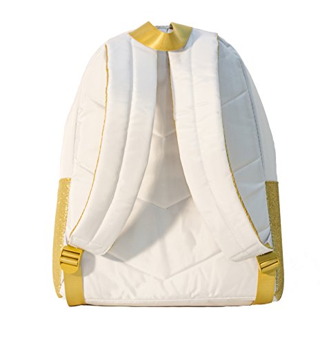 Safta 661618774 Mochila infantil de 40 cm, color blanco y dorado