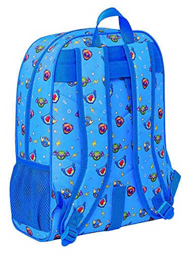 Safta Mochila Escolar de Superthings Serie 7, 320x140x420 mm, Azul/Multicolor