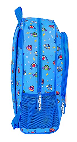 Safta Mochila Escolar de Superthings Serie 7, 320x140x420 mm, Azul/Multicolor