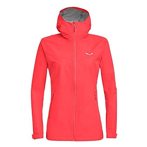 SALEWA Mujer PUEZ (AQUA 3) PTX W JKT Chaqueta aislante forrada con lana, fluo coral, 40/34