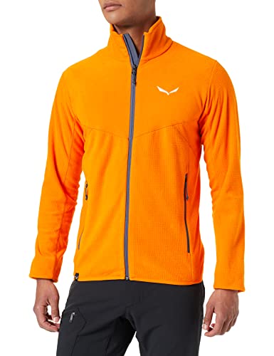 Salewa PLOSE 5 PL M FZ, Chaqueta Polar Midlayer, Hombre, 56/3XL, Naranja (Orange Carrot 4860)