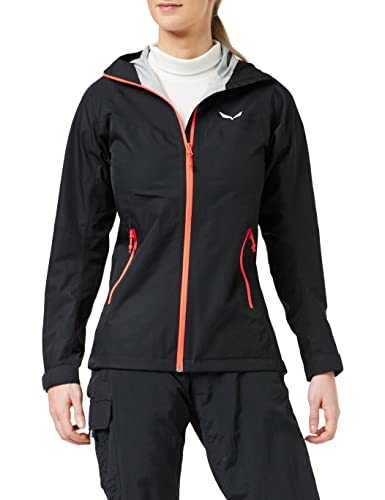 SALEWA Puez Aqua 3 PTX' Chaqueta Hardshell, Mujer, Negro, 32 DE (Herstellergröße: 38/32)