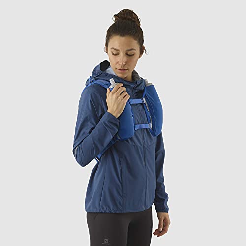 Salomon Agile 6 Set Mochila de running ligera 6L, 2 botellas SoftFlask 500 ml incluidas, LC1305500 Unisex adulto, Azul (Nebulas Azule), Talla única