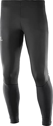 Salomon Agile Long Tight - Mallas de hombre con AdvancedSkin ActiveDry y 4-Way Stretch para running Hombre, Negro (Black), 2XL