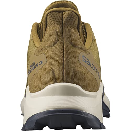 Salomon Alphacross 3 Hombre Zapatos de trail running, Marrón (Cumin/Rainy Day/Bronze Brown), 49 ⅓ EU