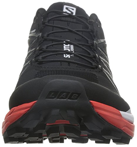 Salomon L39195900, Zapatillas de Senderismo Unisex Adulto, Negro (Black/Racing Red/White), 37 1/3 EU