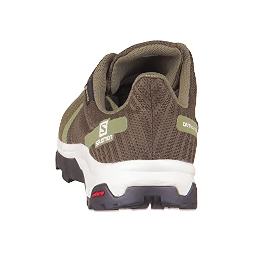 Salomon Outbound Prism Gore-Tex (impermeable) Hombre Zapatos de trekking, Verde (Deep Lichen Green/Olive Night/Vanilla Ice), 46 EU