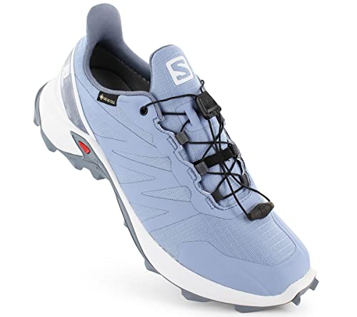 Salomon Shoes Supercross GTX, Zapatillas de Running Mujer, Azul (Forever Blue/White/Flint Stone), 38 EU