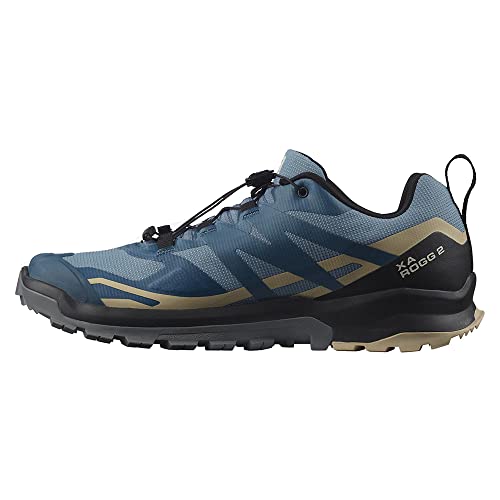 SALOMON Shoes XA ROGG 2, Zapatillas de Trail Running Hombre, Bluestone/Black/Safari, 41 1/3 EU