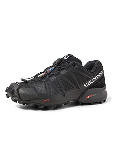 Salomon Speedcross 4 Mujer Zapatos de trail running, Negro (Black/Black/Black Metallic), 44 EU