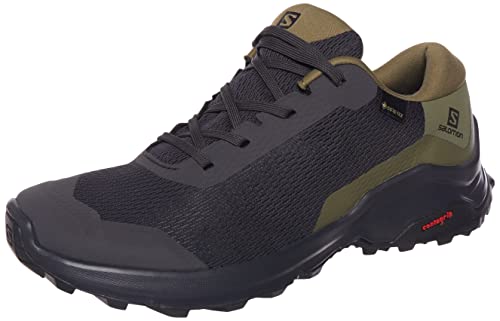 Salomon X Reveal Gore-Tex (impermeable) Hombre Zapatos de trekking, Negro (Phantom/Burnt Olive/Black), 43 ⅓ EU