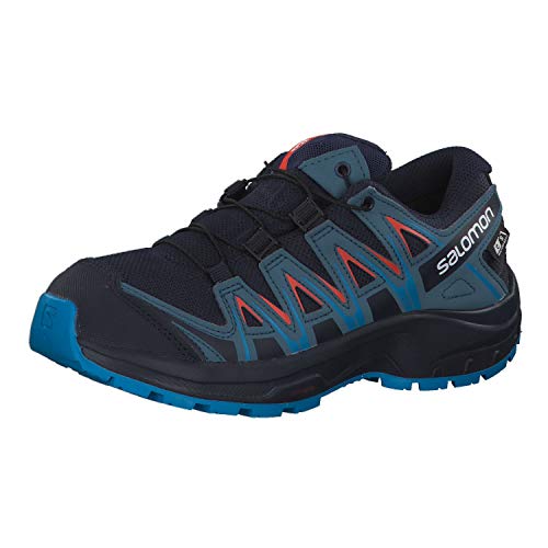 Salomon XA Pro 3D Climasalomon Waterproof (impermeable) Junior unisex-niños Zapatos de trail running, Azul (Navy Blazer/Mallard Blue/Hawaiian Surf), 31 EU