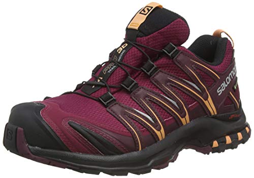 Salomon XA Pro 3D GTX W, Zapatillas de Trail Running Mujer, Rojo (Rhododendron/Winetasting/Cantaloupe), 40 2/3 EU