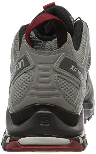 Salomon XA Pro 3D, Trail Running Shoe Hombre, Gris (Monument/Ebony/Red Dahlia), 46 EU