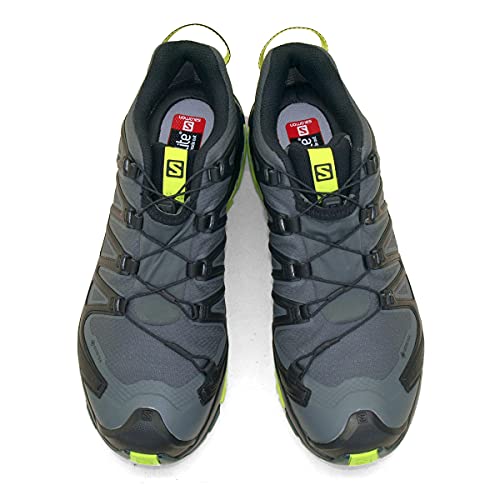 Salomon XA Pro 3D V8 Gore-Tex (impermeable) Hombre Zapatos de trail running, Gris (Urban Chic/Black/Lime Punch), 40 EU