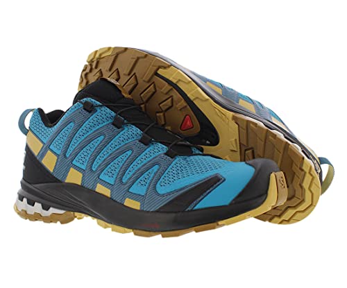 Salomon XA Pro 3D V8 Hombre Zapatos de trail running, Azul (Barrier Reef/Fall Leaf/Bronze Brown), 40 EU