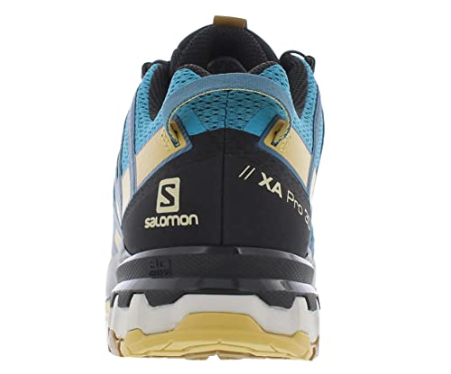 Salomon XA Pro 3D V8 Hombre Zapatos de trail running, Azul (Barrier Reef/Fall Leaf/Bronze Brown), 40 EU
