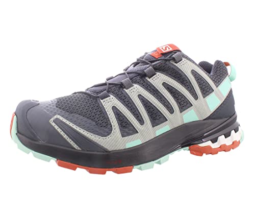 Salomon XA Pro 3D V8 Mujer Zapatos de trail running, Negro (Ebony/Yucca/Mec Orange), 37 1/3 EU