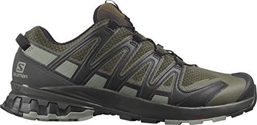 Salomon XA Pro 3D V8 Wide Hombre Zapatos de trail running, Marrón (Grape Leaf/Peat/Shadow), 40 EU