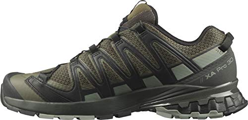 Salomon XA Pro 3D V8 Wide Hombre Zapatos de trail running, Marrón (Grape Leaf/Peat/Shadow), 40 EU