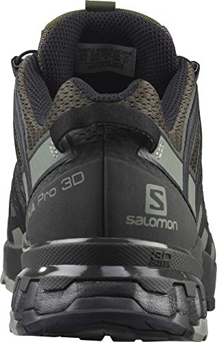 Salomon XA Pro 3D V8 Wide Hombre Zapatos de trail running, Marrón (Grape Leaf/Peat/Shadow), 40 EU