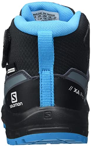 Salomon XA Pro V8 Mid Climasalomon Waterproof (impermeable) unisex-niños Zapatos de trail running, Negro (Black/Monument/Hawaiian Ocean), 33 EU