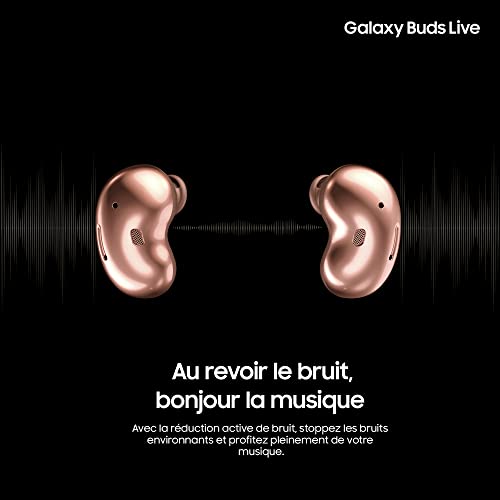 SAMSUNG Galaxy Buds Live - Auriculares Bluetooth inalámbricos I 3 micrófonos I Tecnología AKG I Color Bronce [Versión española]